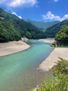 Angler catching trout on Miyazaki river tour